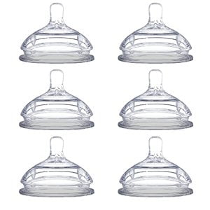 Comotomo Baby Bottle Replacement Silicone Nipples, Variables - 6 Pack