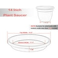 thumbnail image 2 of 2 Pack Plant Saucer 14 Inch, Durable Plant Trays for Pots, Plant Drip Trays, Plant Water Catcher Tray for Plants, Plastic Plant Saucers for Indoors no Holes, 2 of 11