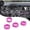 Pink, variant on 4 Pcs Center Console Air Conditioner Switch Knob Trim Cover Headlight Knob Trim Cover Aluminum Alloy Interior Accessories for Jeep Wrangler JL JLU & Gladiator JT 2018-2026