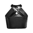 thumbnail image 2 of YiZYiF Kids Girls Dance Vest Tank Tops Shiny Sequin Metallic Crop Top Latin Ballroom Jazz Dancewear Black 12, 2 of 6