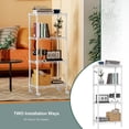 thumbnail image 5 of MZG 4 Tier Steel Wire Shelf with Wheels, 11.8" D x 17.7" W x 40.8" H,Kitchen Bathroom, White, 5 of 9