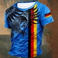 thumbnail image 5 of ZHOGXU Toddler Kids Boys T Shirt Soccer Short Sleeve Round Neck Germany Graphic Print Lightweight Comfortable Tee Top For Everyday Wear,Blue,120, 5 of 5