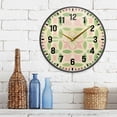 thumbnail image 3 of Yayeee Wall Clock Battery Operated 11.9" Silent Quartz Non-Ticking for Living Room Decor, Light Green Geometric, 3 of 8