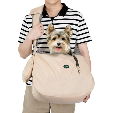 Hgudesign Oets Pet Sling Carrier  ts 15 to 25lbs Extra-Large Dog/ Sling Carrier Rrsible and Hands-Free Dog Bag with Adjustable Strap and Pocket Shoulder Pad for Outdoor Travel Hi