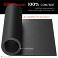 thumbnail image 3 of Crostice Double Mat Compatible With Peloton Bike, Row & Concept 2 Rowing Machine, Thickness 6Mm, Bike Trainer Accessories, 11.8X30 Inch * 2 Mat Protect Hardwood Floor Carpet, For Home Gym Exercise, 3 of 5