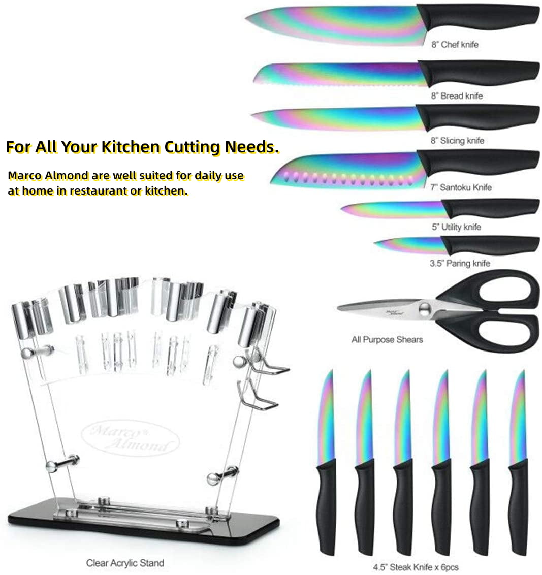 Get To the Chopper, but Not That Kind of Chopper, With 23% Off This Marco  Almond Store Rainbow Titanium Cutlery Knife Set
