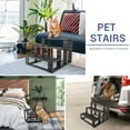 thumbnail image 3 of PETLESO Dog Stair Easy Install Pet Stairs for Small Dogs, Cats, 3 Steps Dog Steps for Bed Couch, 3 of 6