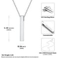 thumbnail image 4 of ChicSilver 4 Sided Bar Necklace for Women Minimalist Jewelry Vertical Bar Pendant 925 Sterling Silver, 4 of 7