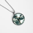 thumbnail image 4 of Seagull Glass Design Circular Pendant Necklace - Stylish Necklaces for Women, 4 of 5