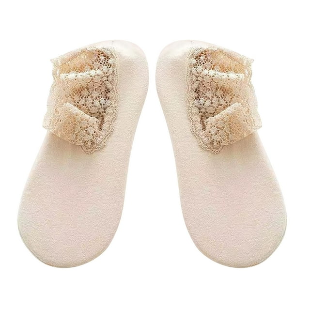 Mikilon Lace Warmer Socks Womens Warm Fuzzy Non Slip Grip Stretch Socks