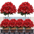 thumbnail image 3 of KUNPENG Poinsettias Artificial Christmas Flowers for Outdoors,Fake Flowers, UV Resistant Artificial Outdoor Flowers for Home Garden Porch Patio Outdoor Indoor Decor, 3 of 5