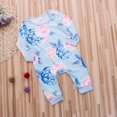 thumbnail image 4 of CNKOO Baby Girls Spring Long Sleeve Romper Headband Infant Clothes Set, 4 of 10