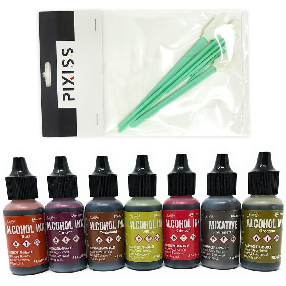 Alcohol Ink Set 7 Bottle Collection of Ranger Tim Holtz Alcohol Inks