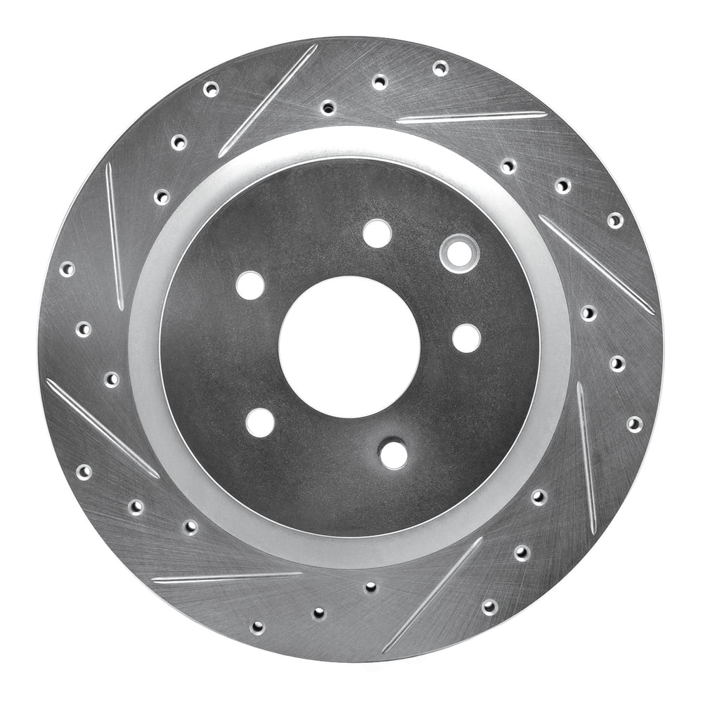Dynamic Friction Company 631-68009L DFC Brake Rotor - Drilled And Slotted - Silver