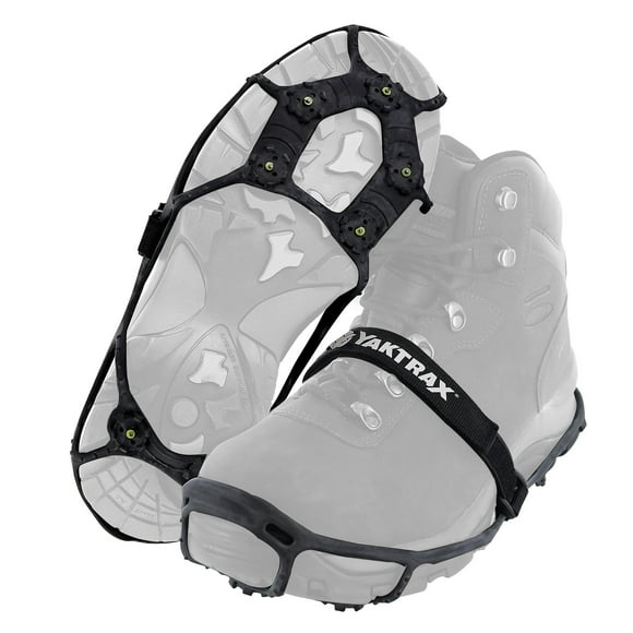 Yaktrax Spikes for Walking on Ice and Snow (1 Pair), Large/X-Large, Black