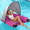 Pink, variant on Pipopa Adult Inflatable Pool Floats with UPF50+ & Rain Canopy,2 Large Drink Holders,Inflatable Lounger Float for Swimming Pool,Beach,Party,Pink