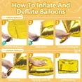 thumbnail image 3 of LQQBOX 25PCS Gold Square Foil Balloons Wall Backdrop Metallic Double Sided Gold Balloons Tunnel Arch Kit for New Year Birthday Anniversary Graduation Party Decorations, 3 of 7