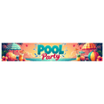 thumbnail image 6 of LUUFILx Pool Party Photography Props Backdrop Beach Summer Outdoor Event Decorations Background Tropical Theme Party Supplies Banner, 6 of 8