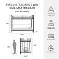 thumbnail image 6 of DHP BrEZ Build Daven Easy Assembly Twin-over-Twin Metal Bunk Bed, Black, 6 of 18