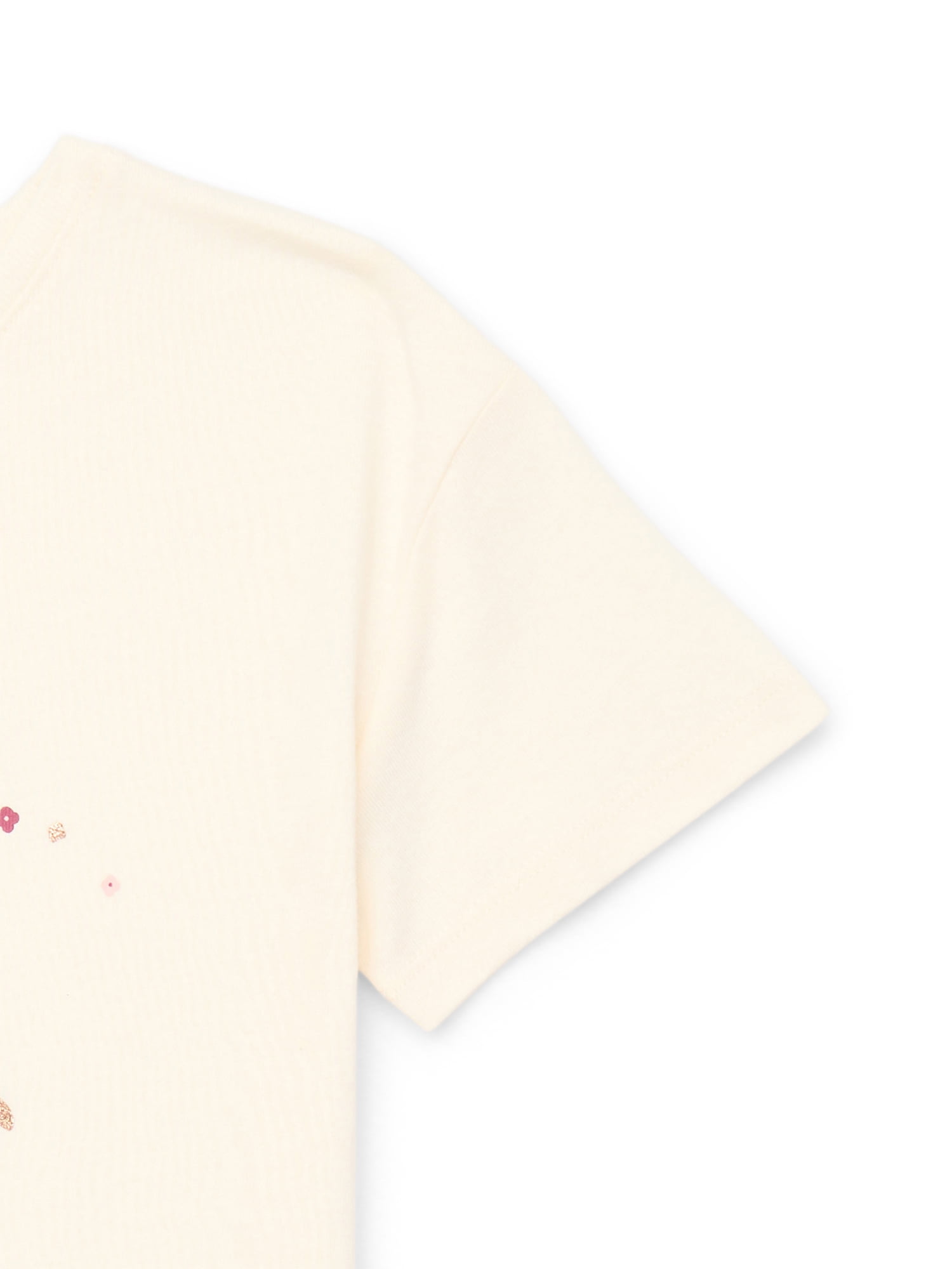Wonder Nation Little Girls Short Sleeve Graphic Tee, Sizes 4-10