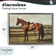 thumbnail image 4 of Stupell Industries French Country Chocolate Stag Saddled in Pasture Gray Floating Frame Canvas Art, 31 x 21, by Petals Prints Design, 4 of 8