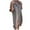 Gray—Clearance, variant on Fartey Cotton Linen Shirt Dress for Women Plus SIze Half Sleeve Button Down Maxi Dresses Casual Elegant Lapel V Neck Sundress Loose Beach Vacation Sundresses with Pockets Gray M