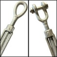thumbnail image 3 of 3/8" x 6" Drop Forged/Hot Dipped Galvanized Steel Eye/Jaw Turnbuckle for Wire Rope Cable 8-Pack, 3 of 4