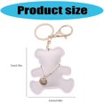 thumbnail image 3 of Unique Bear Shaped Key Chain Lightweight PU Leather Craft Keyrings Pendant For Backpack Purse Decoration Present White, 3 of 4