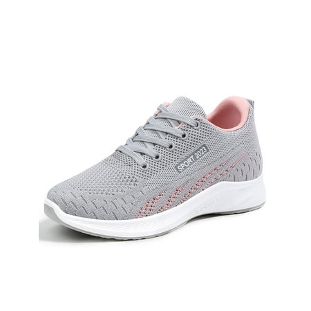 

Sanviglor Women Running Shoe Mesh Athletic Shoes Breathable Sneakers Workout Non-Slip Lightweight Trainers Soft Sole Sport Casual Sneaker Gray 6.5
