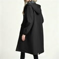thumbnail image 3 of Women's Long Rain Jacket Windproof Rain Coat with Hood Outdoor Lightweight Raincoats Waterproof Windbreaker with Pocket, 3 of 6