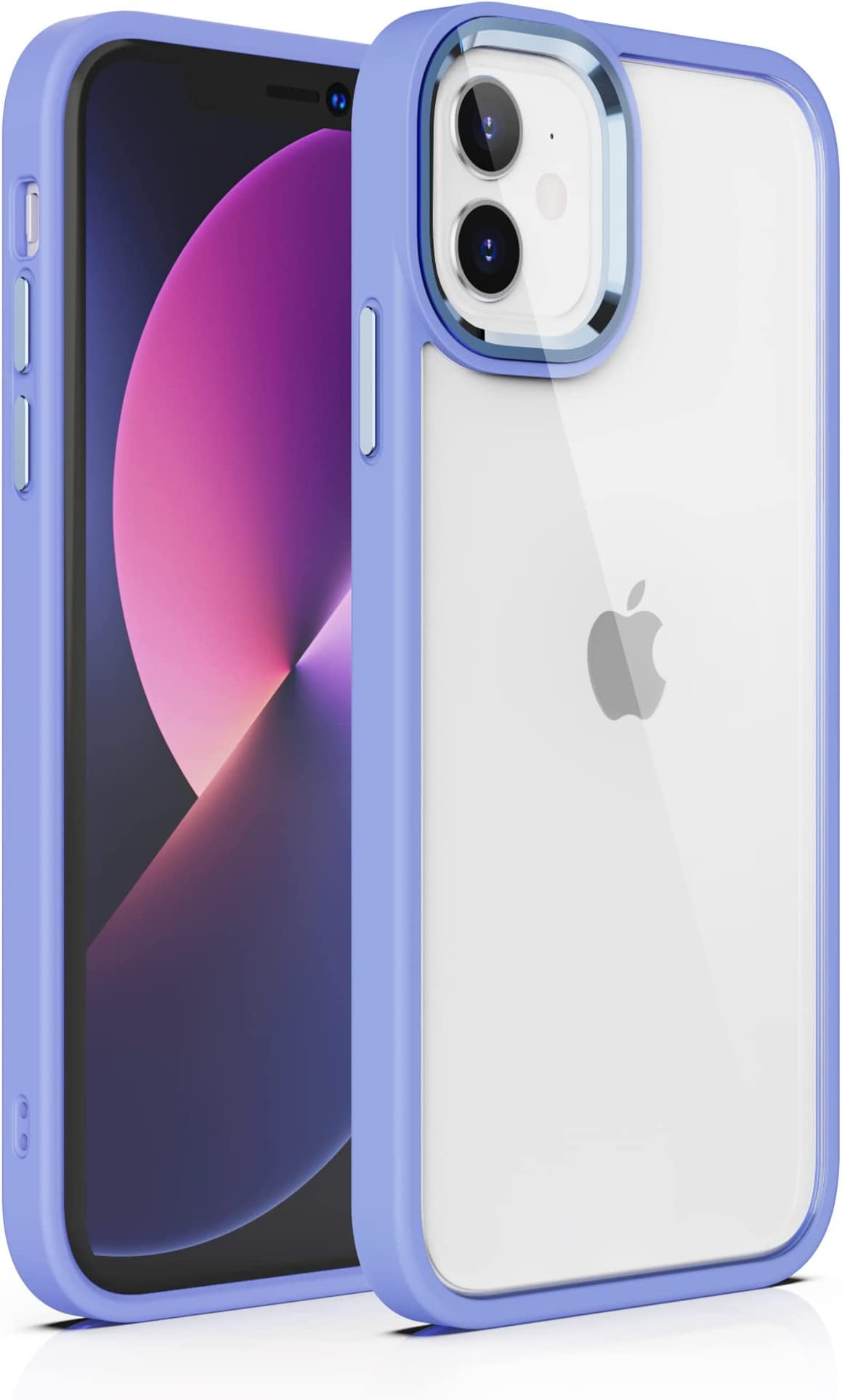 ULAK IPhone 14 Pro Max Hoes - Helder Met Kleurrand, Hybride TPU+PC, Slank En Schokbestendig (Blauw)