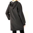 thumbnail image 3 of Victoria's Secret Pink Fleece Hoodie Sweatshirt Dress Dark Gray Ombre Glitter Logo Size Large NWT, 3 of 3
