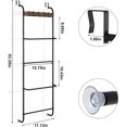 thumbnail image 2 of Over The Door Towel Rack Door Rack Hanger Organizer Bathroom Door Rack for Towels (), 2 of 7