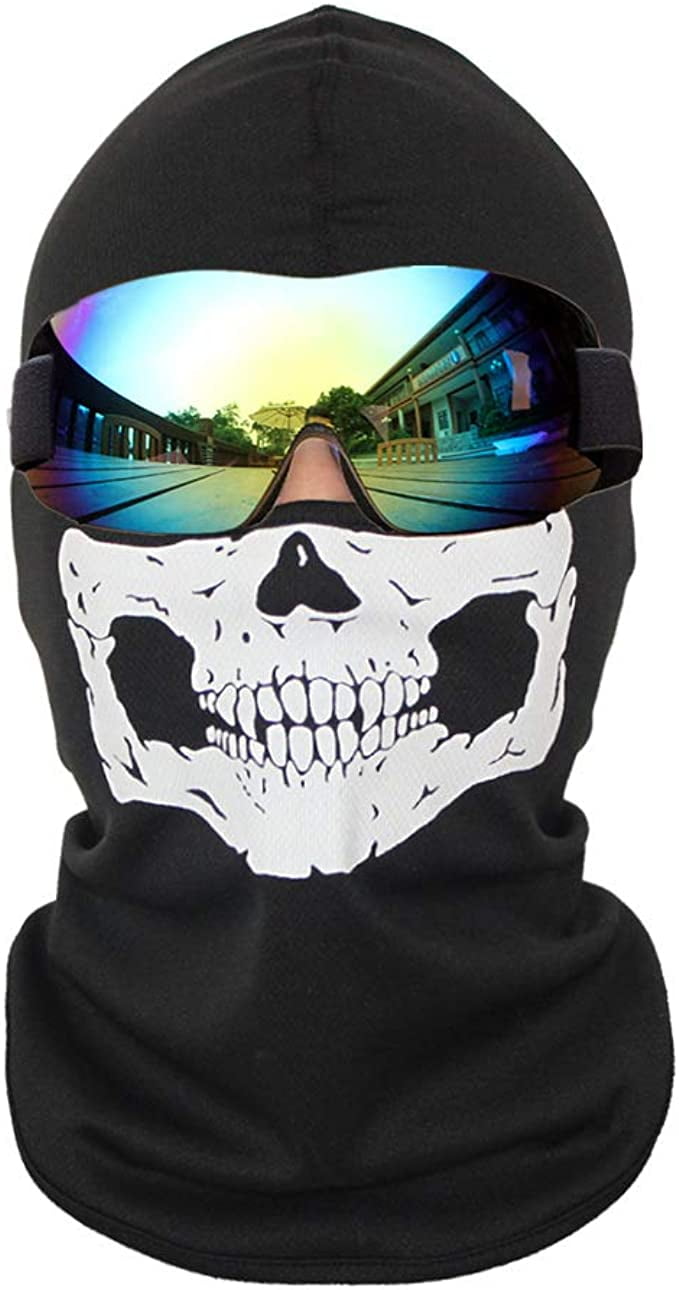Skull Balaclava Face Mask Ski Full Neck Gaiter Hood Halloween Cosplay ...