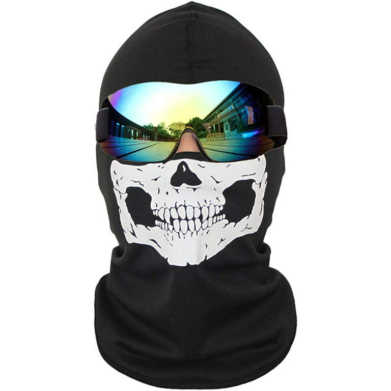 Skull Balaclava Face Mask Ski Full Neck Gaiter Hood Halloween Cosplay  Bandana Ghost Motorcycle Scarf 