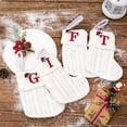 thumbnail image 3 of kiskick Christmas Stocking with Letters – Easy to Hang, Eye-catching Festive Tree Decor, Gift Holder Christmas Stocking, 3 of 8