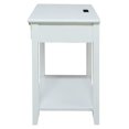 Casual Home Night Owl Nightstand with USB Port White
