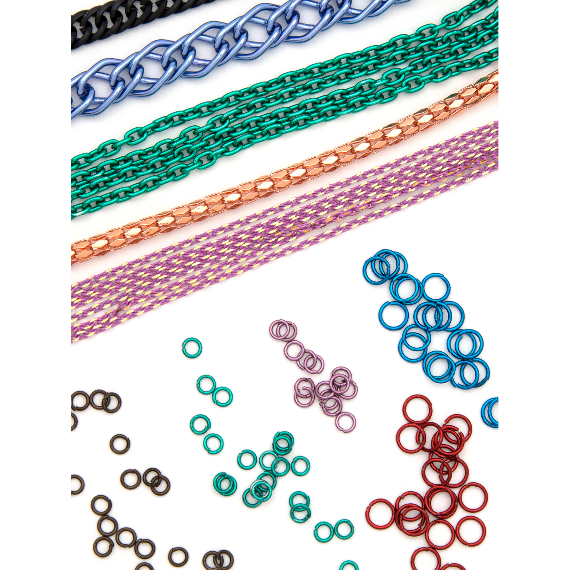 Cousin DIY 7.5 inch Oval Link Chain for DIY Charm Bracelet, 4Pc, Gold Finish