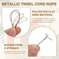 thumbnail image 3 of Uxcell Metallic Tinsel Cord Rope Cord Wrapping Ribbon Non-Stretchy Strings for Gift Thread Ornament Dark Gold, 3 of 7