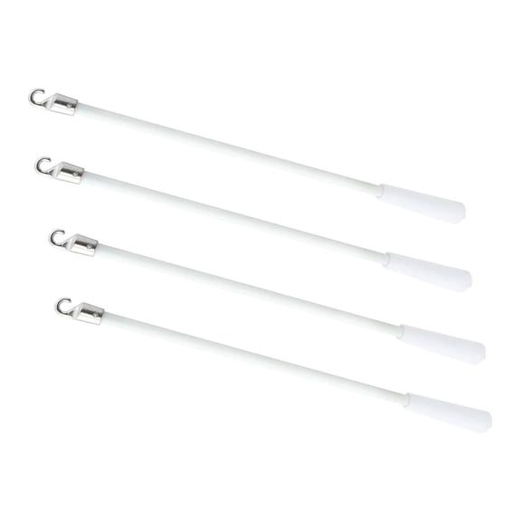 Curtain Pull Rod, Transparents Jalousies with Hook, 43cm Fiberglass for Window Treatments