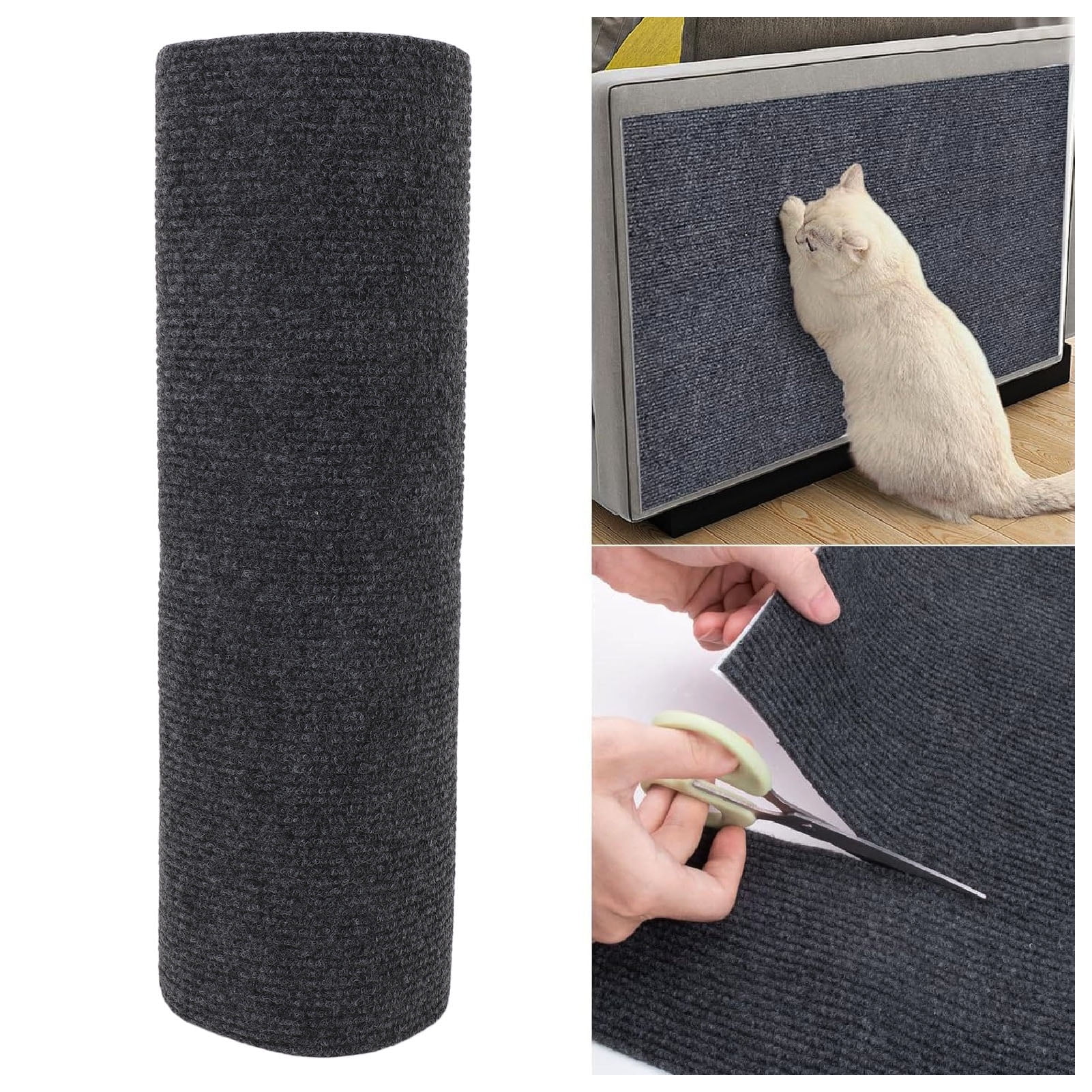 Cat Scratching Mat 15.7 X 78.8 Inch – Self-Adhesive DIY Carpet Protector For Furniture, Couches, Walls, Cat Trees