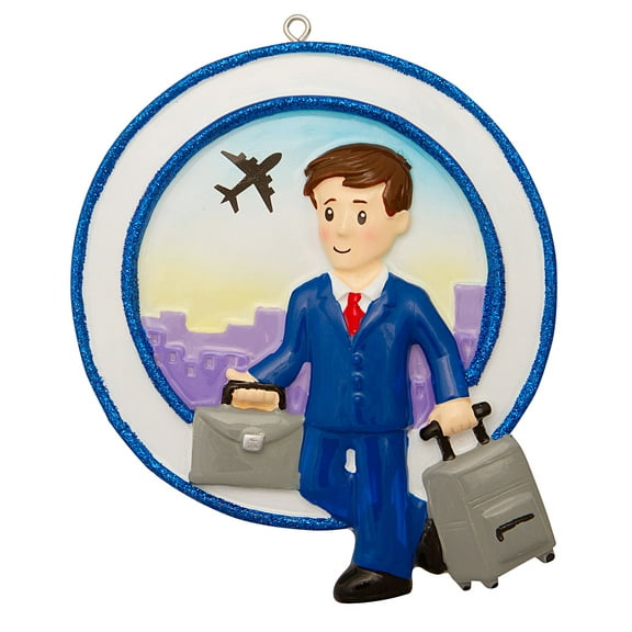 Flight Attendant Male Personalized Christmas Tree Ornament DO-IT-YOURSELF
