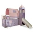 Powell Princess Castle Twin Size Tent Loft Bed with Slide, Pink/Lavendar - image 6 of 7