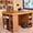 Oak, variant on Venture Horizon Project Center Desk with 9-Cubby Bookcase and 3 Bin Cabinet - White