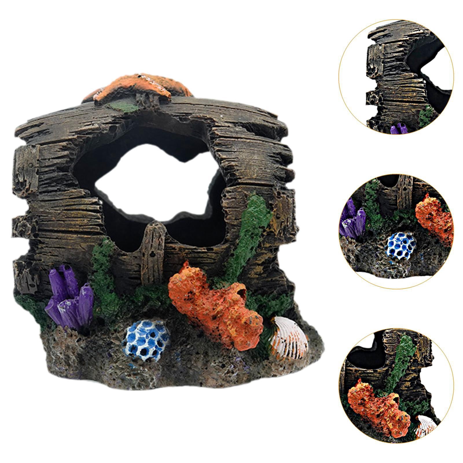 EHJRE Aquarium Decorations for Fish Cave, Resin, Landscaping Crafts, Fish Garden, Pond, Barrel Decor, Barrel, Barrel, Barrel Decor, Barrel, Barrel Decor