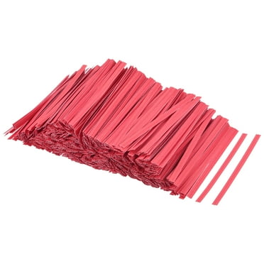 Uxcell Twist Ties 3.54" Paper Closure Tie for Tying Bread, Candy,Cookies Red 1000 Pack