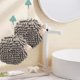 thumbnail image 5 of Toallas de mano con forma de bola difusa (juego de 2): sécate las manos cómodamente con esta creativa toalla de mano con forma de erizo. Toallas decorativas para baño (paquete de 2), 5 of 5