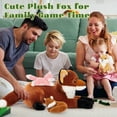 thumbnail image 3 of Muiteiur 4Pcs Fox Stuffed Animal 22'' Fox Plush with 3 Babies in Her Zippered Tummy, 3 of 8