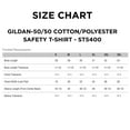 thumbnail image 6 of Gildan Hign Visibility Unisex Safety Cotton Long Sleeve Work T-Shirt, Size S-3XL (Safety Orange, L), 6 of 8