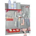 thumbnail image 2 of Steel Pegboard Utility Tool Storage Kit - Galvanized Steel Pegboard & Red Accessories, 2 of 7